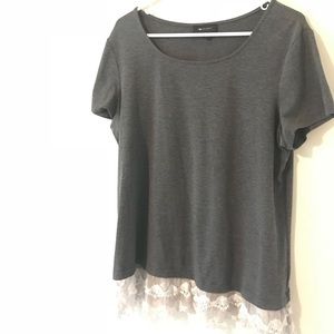 Gray & Lace Tee